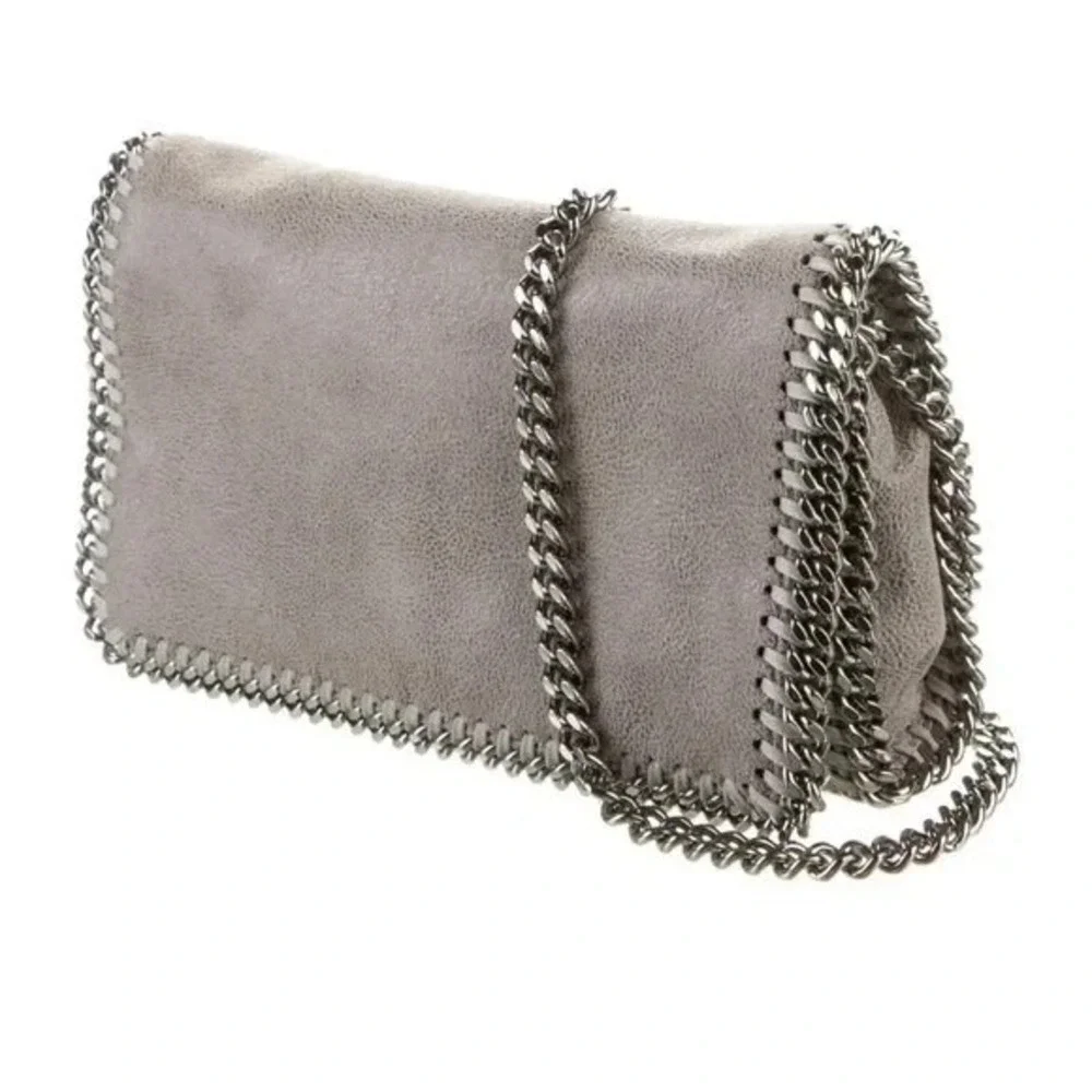 Authentic Stella McCartney Gray Falabella Crossbody Sparkle 8
